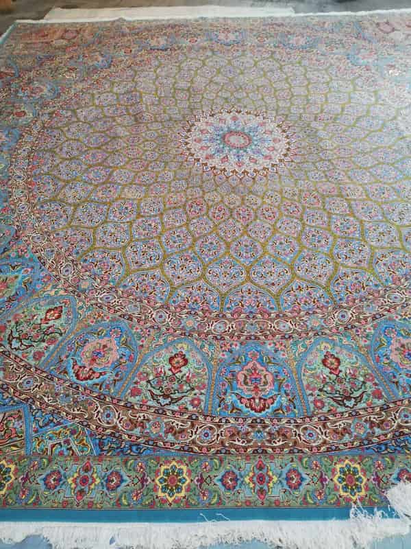خرید و قیمت قالی چله ابریشم + فروش عمده